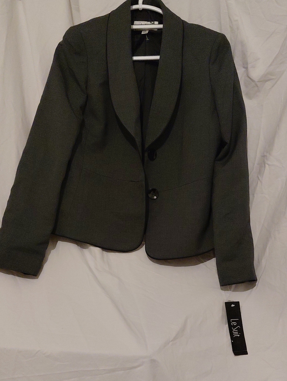 Le Suit Dark Grey Women's Blazer Jacket